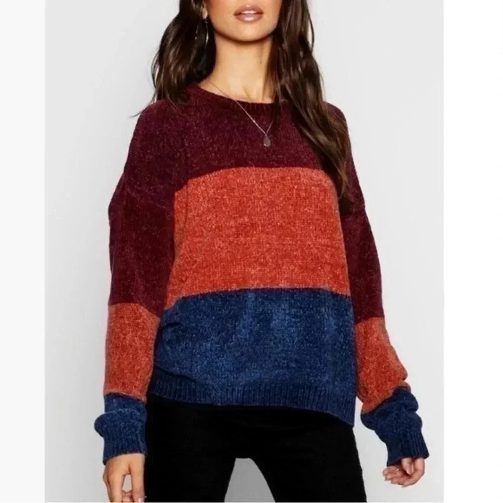 Brave soul striped Chenille Super Soft Striped sweater Small